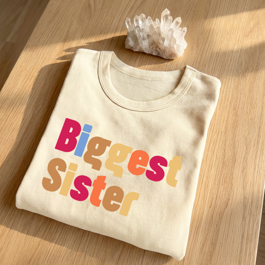 Big Sister Cotton T-Shirt | Minimalist Boho Tee