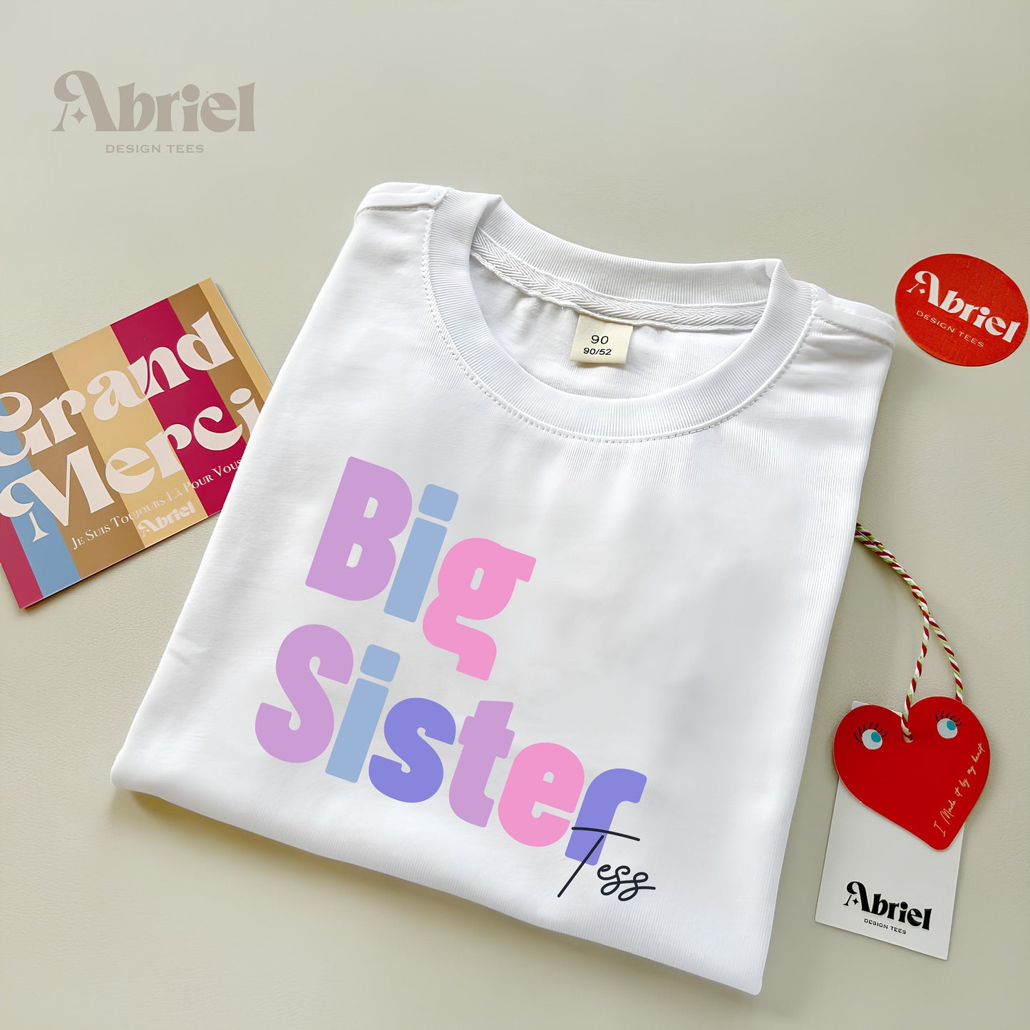 Personalized Big Sister T-Shirt | Pregnancy Reveal
