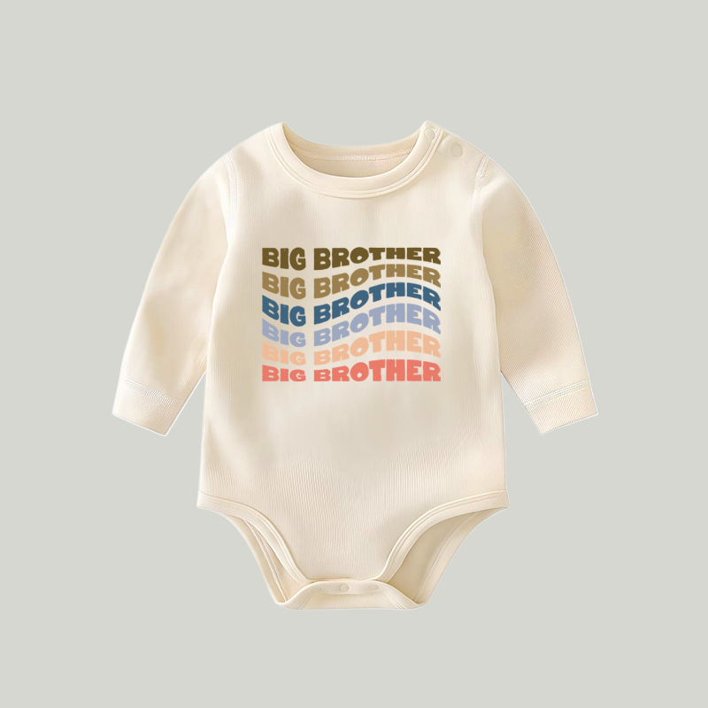 Retro Big Brother Onesie | Sibling Natural Bodysuit