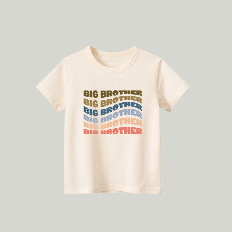 Retro Big Brother Onesie | Sibling Natural Bodysuit