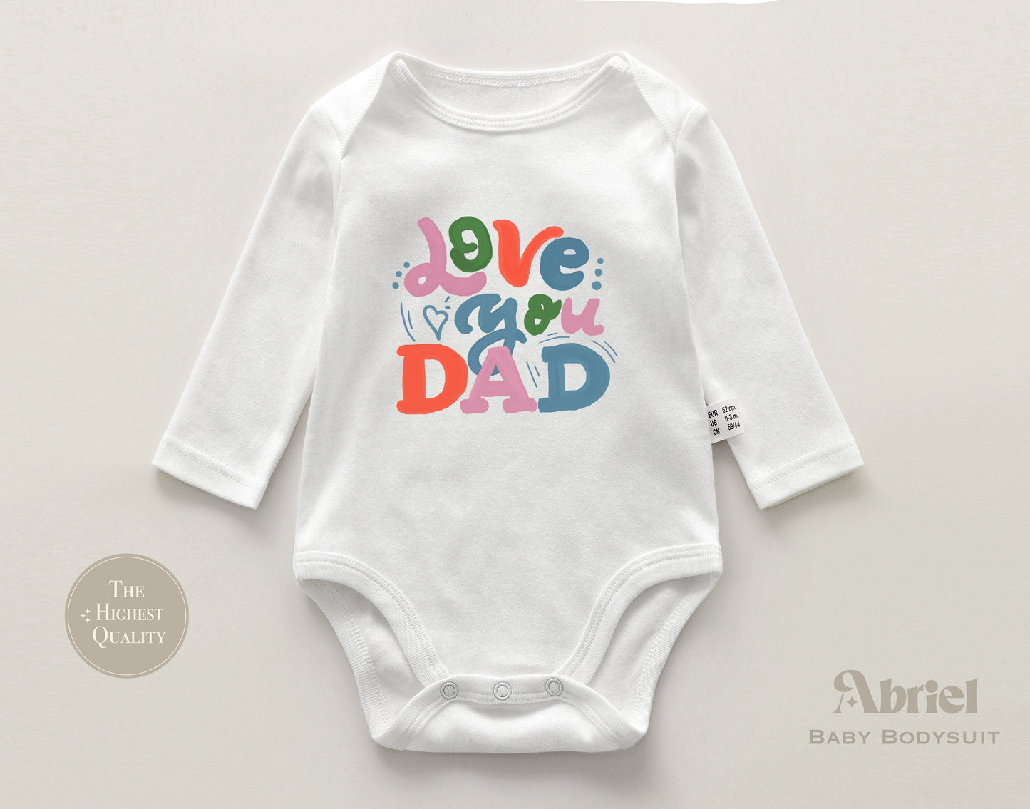 Love You Dad Baby Bodysuit | Father's Day Gift
