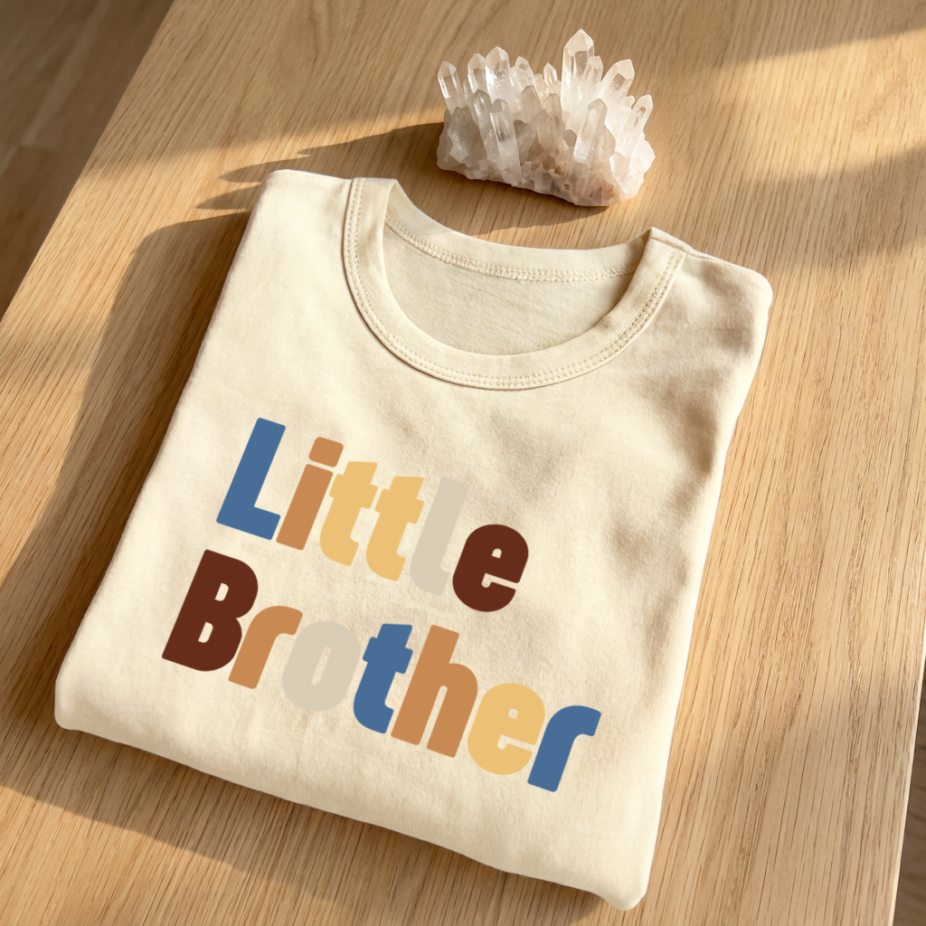 Little Brother Cotton T-Shirt | Custom Sibling Gift