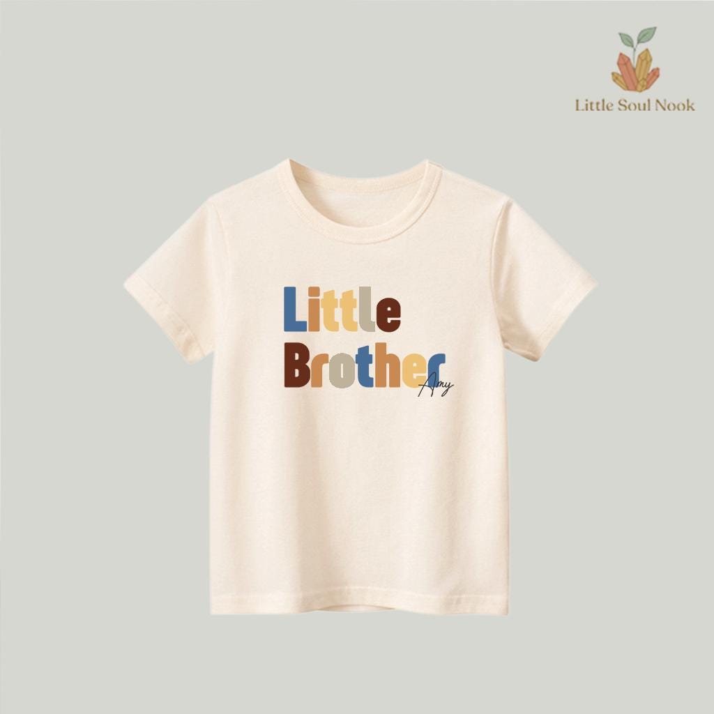 Little Brother Cotton T-Shirt | Custom Sibling Gift