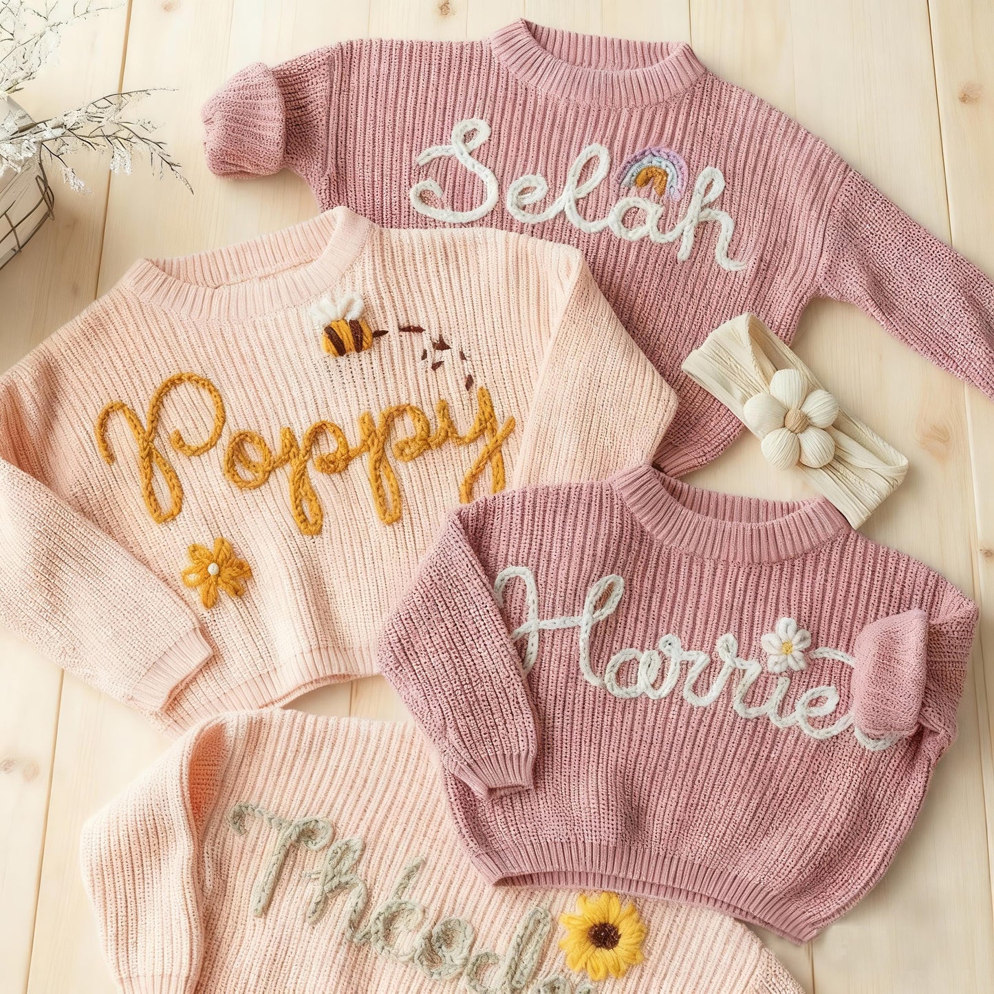 Personalized Baby Knit Sweater | Custom Name Pullover