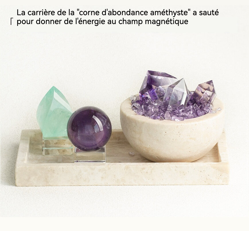 [The Earth's Pulse] Uruguayan Deep-Purple Amethyst Cluster - Sacred Energy Bowl for Sanctuary