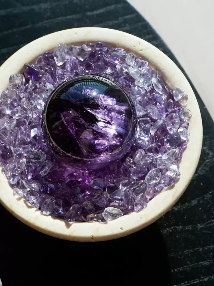 Soul-Deep Silence: Amethyst Sphere Bowl