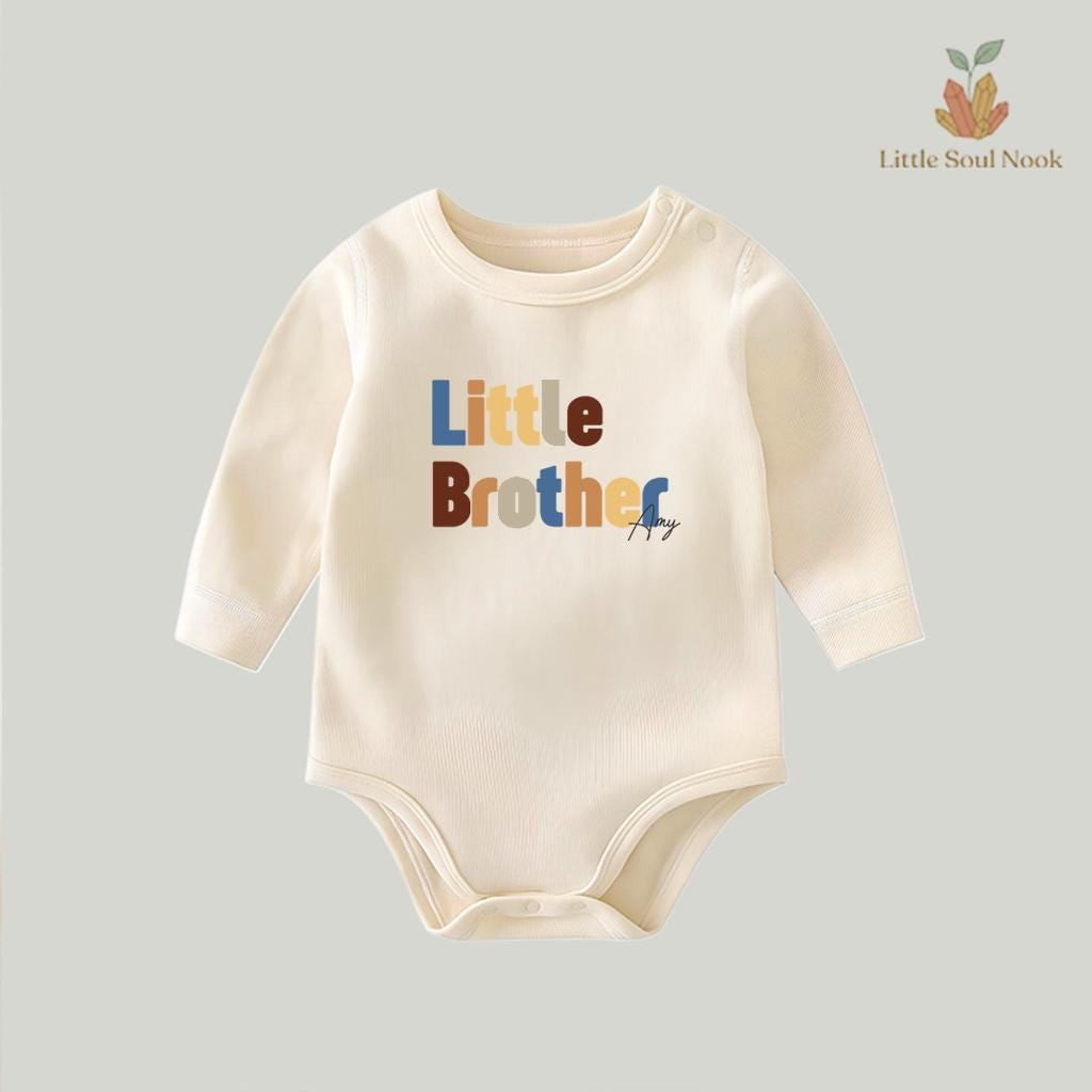 Little Brother Cotton T-Shirt | Custom Sibling Gift