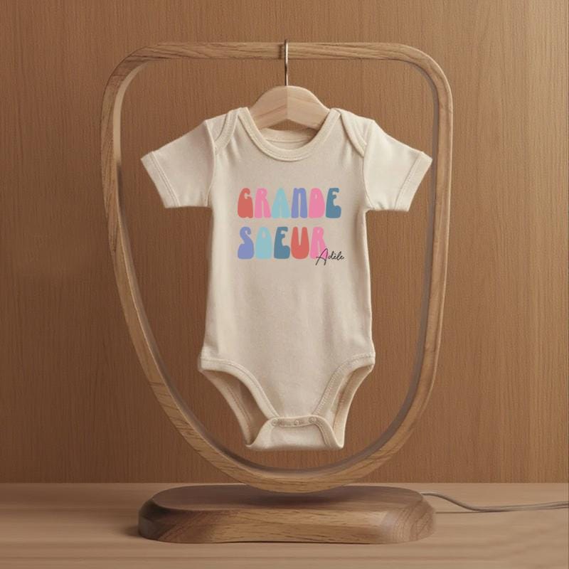 [The Sacred Beginning] 'Grande Sœur' Boho Sibling Reveal Tee - French Custom Ritual Attire