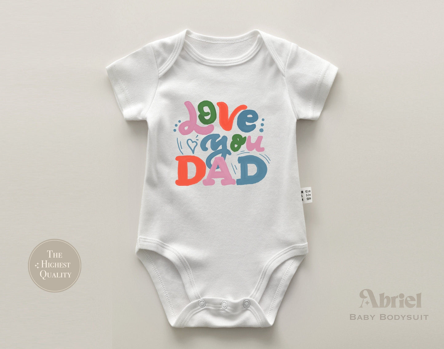 Love You Dad Baby Bodysuit | Father's Day Gift