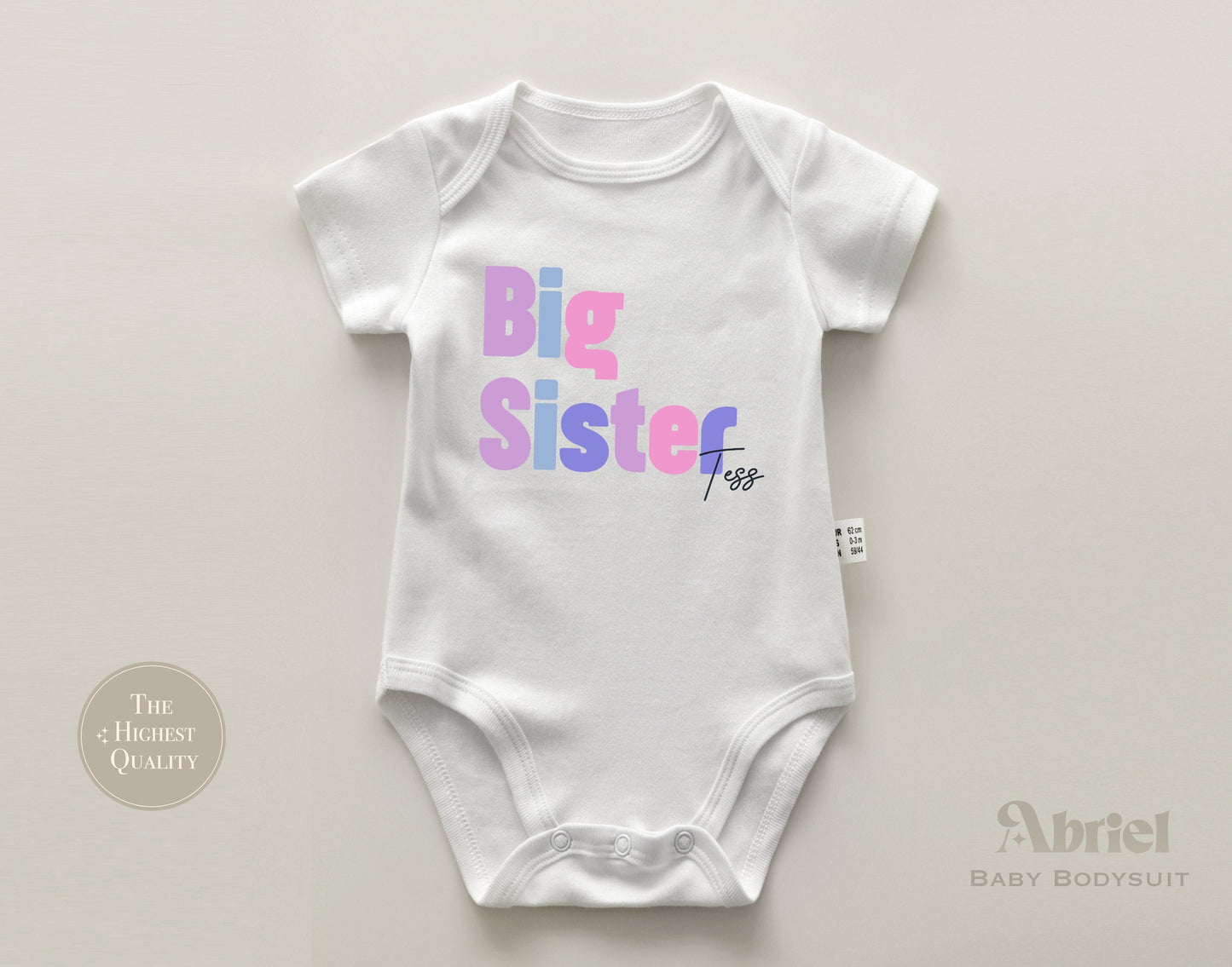 Personalized Big Sister T-Shirt | Pregnancy Reveal