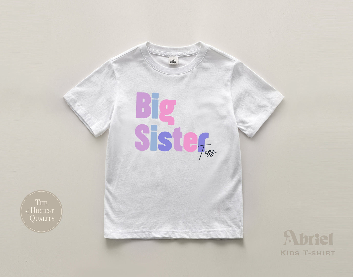Personalized Big Sister T-Shirt | Pregnancy Reveal