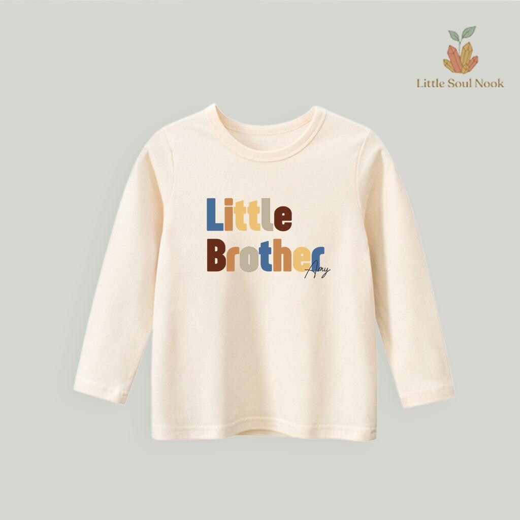Little Brother Cotton T-Shirt | Custom Sibling Gift