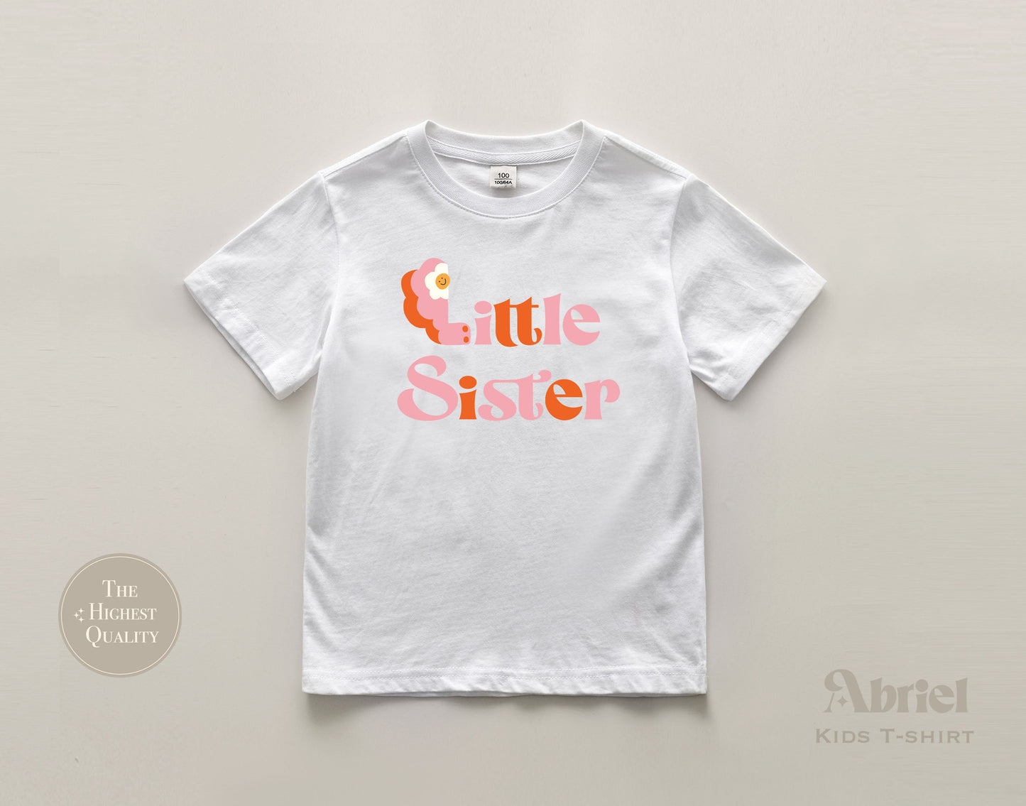 Little Sister Organic Cotton Onesie | Groovy Bodysuit
