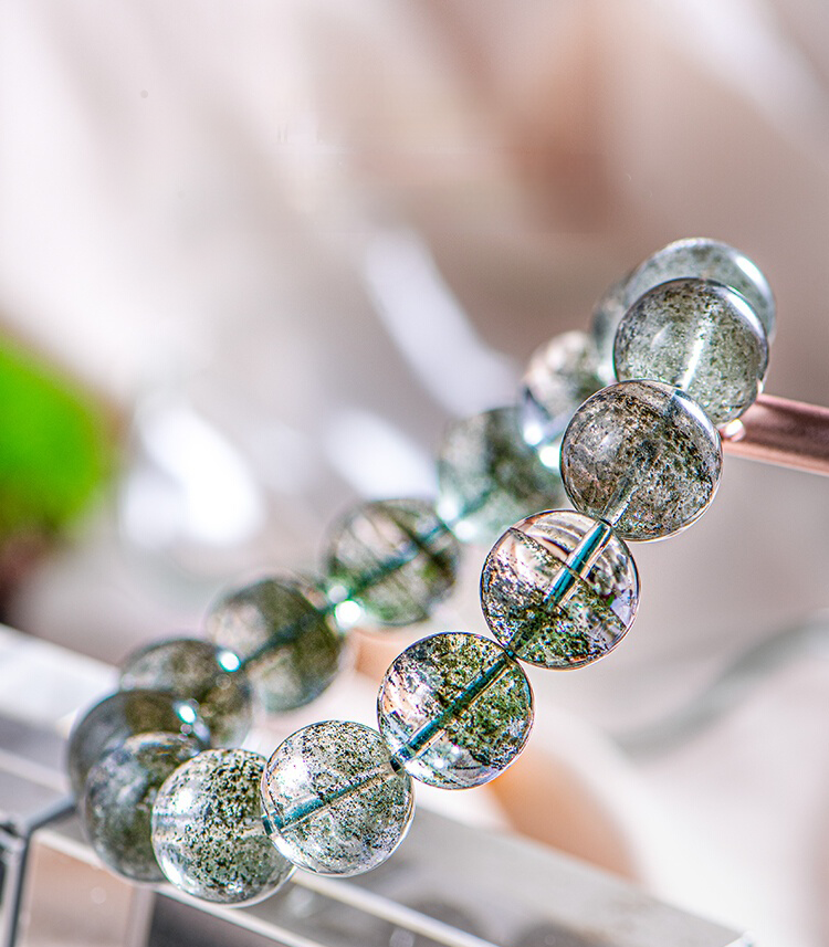 Green Phantom 7A+ Brazil Crystal Bracelet - Wealth & Abundance